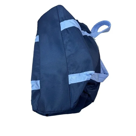 NWT J. Crew Factory Nylon Weekend Duffel Bag Blue Adjustable Strap BJ915 OS - Picture 4 of 9